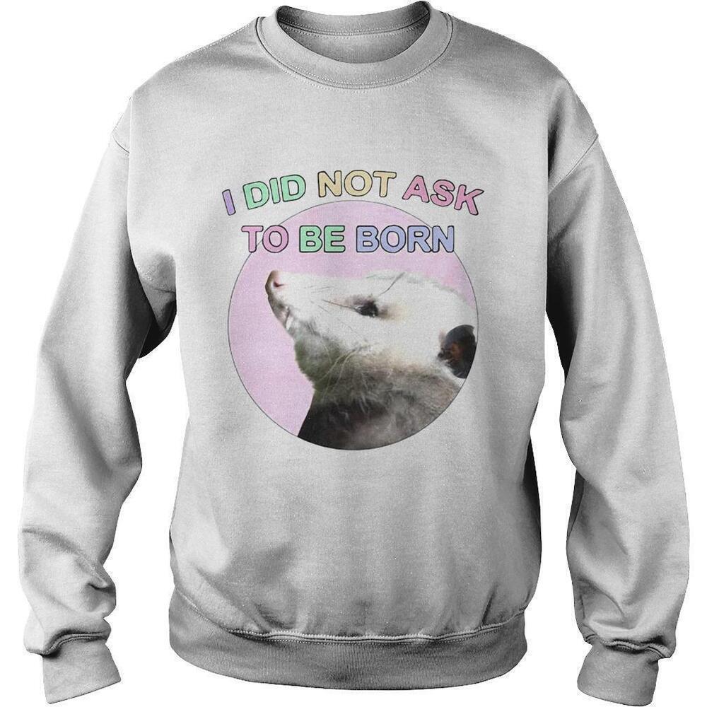 Opossum I Did Not Ask To Be Born Dark Humor Meme Sweatshirt